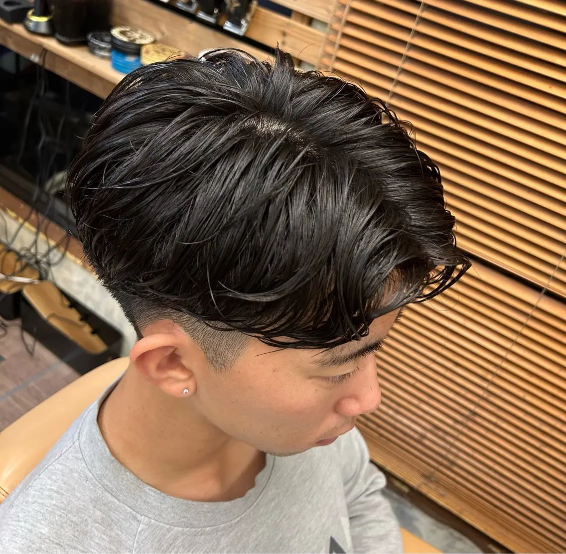 ショート メンズ メンズパーマ 新宿メンズカット✂︎ 能戸蒼生💈のヘアスタイル
