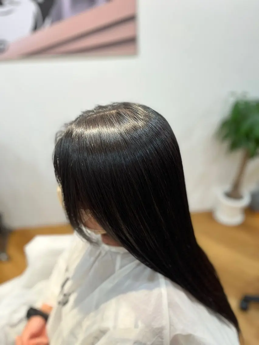 ロング 縮毛矯正 則竹 伸俊のヘアスタイル
