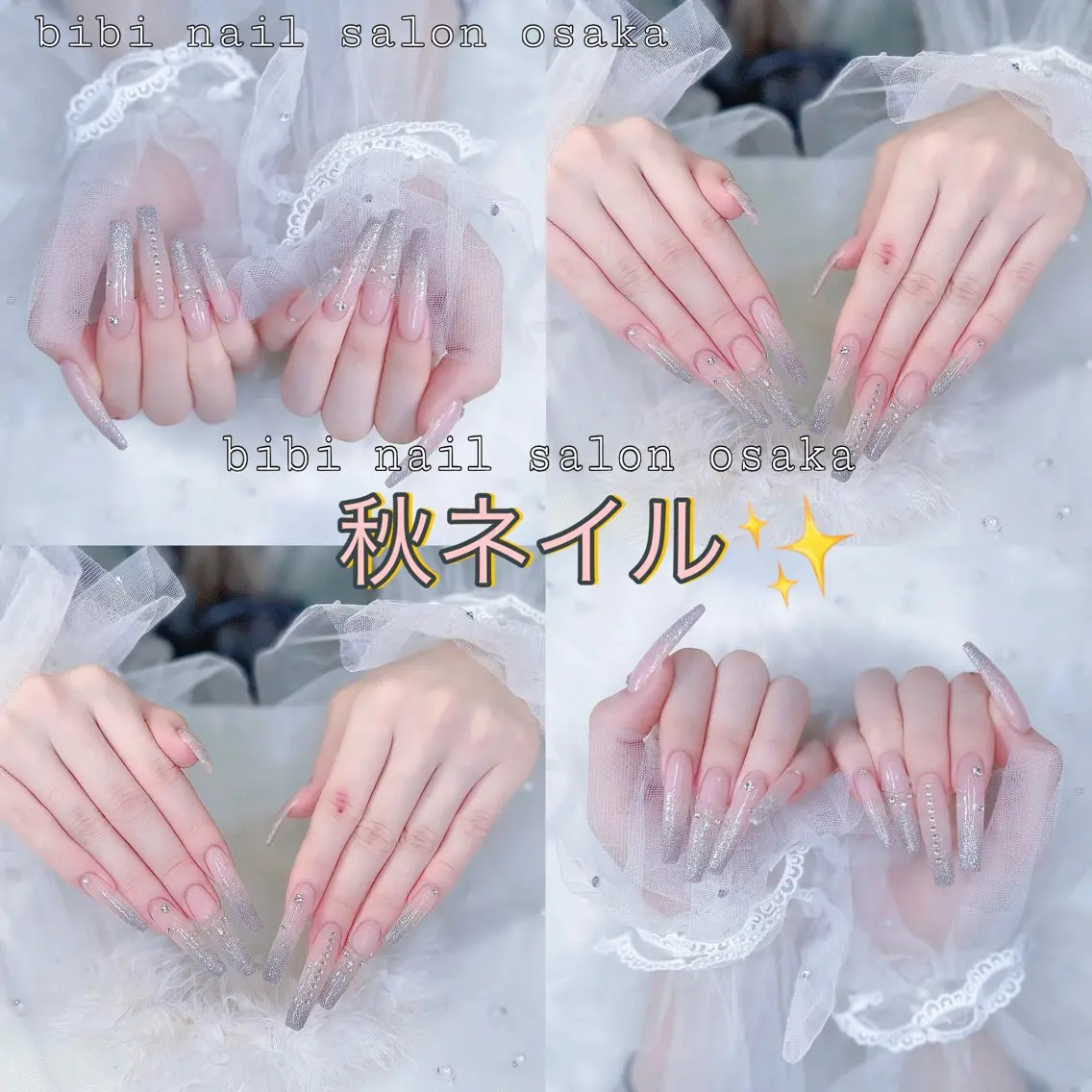 セミロング ハンドネイル Bibi nail Osakaのネイルデザイン