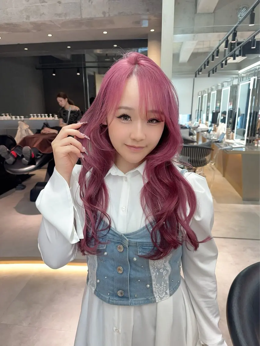ロング カラー ヘアアレンジ ヘアカラー トリートメント ARIA💎縮毛矯正 ブリーチ💎複雑履歴のヘアスタイル