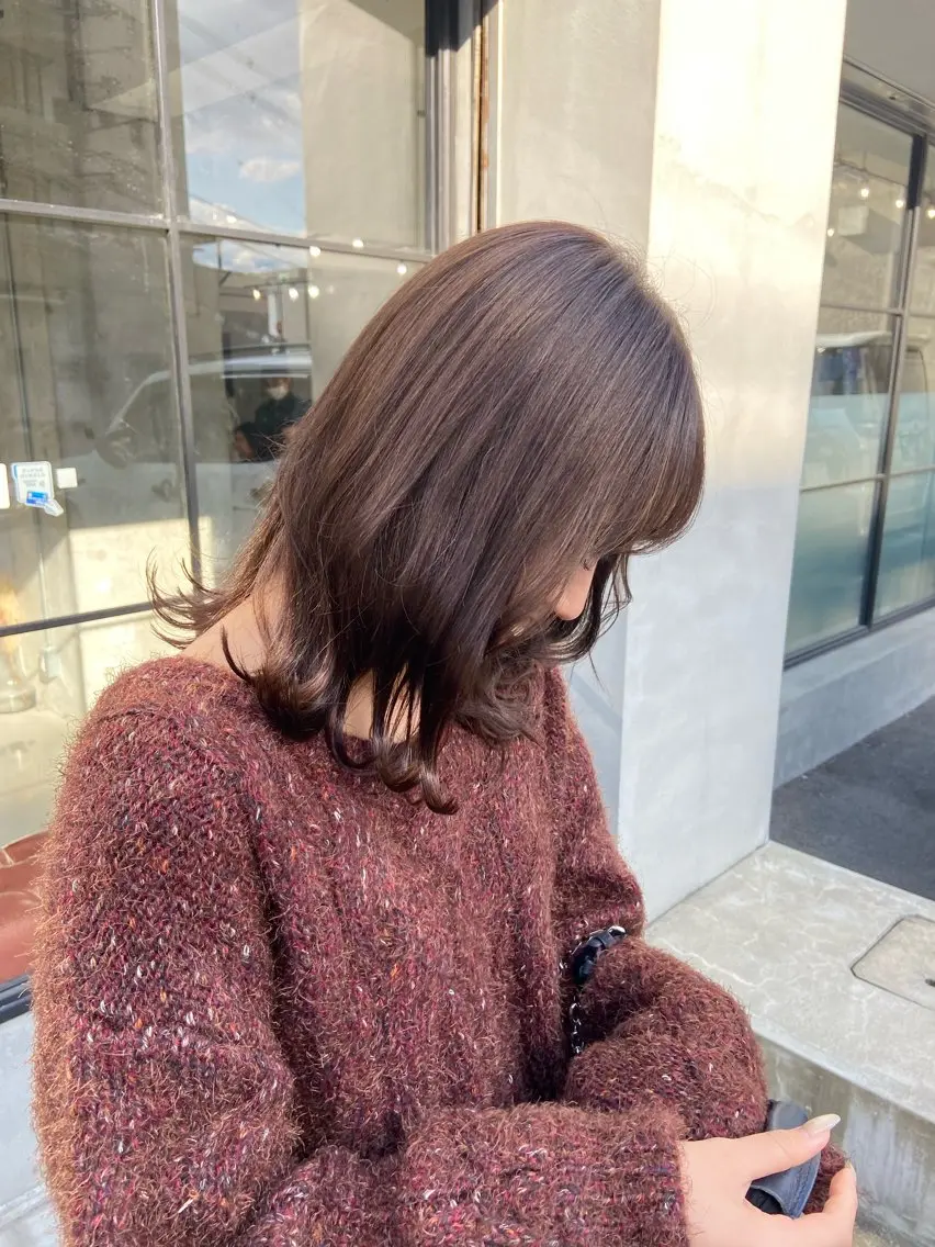 ロング カラー ヘアカラー トリートメント 安住 日花のヘアスタイル