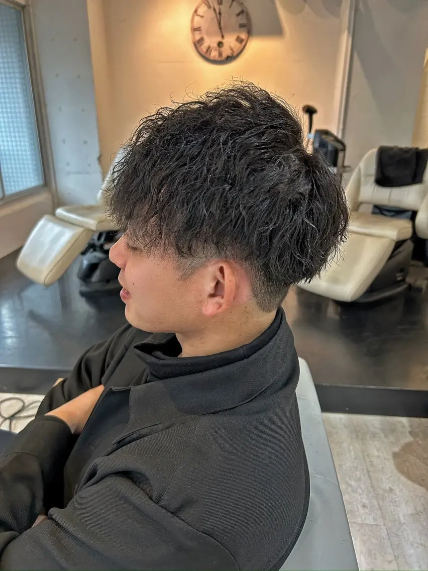 パーマ メンズ 波巻きパーマ カット パーマ トリートメント 梶田 伸篤のヘアスタイル