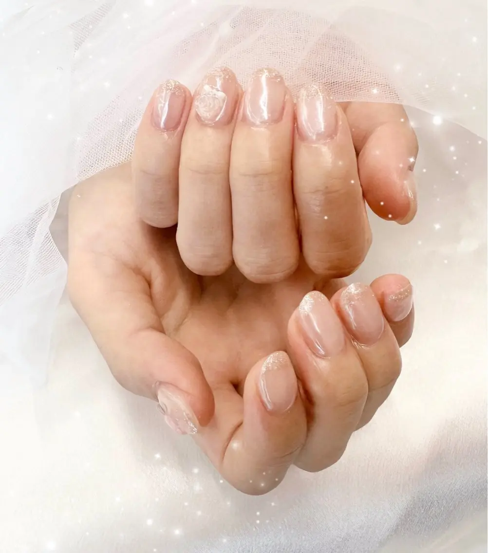 ネイル オーロラネイル フラッシュネイル Pawtique nail salonのネイルデザイン