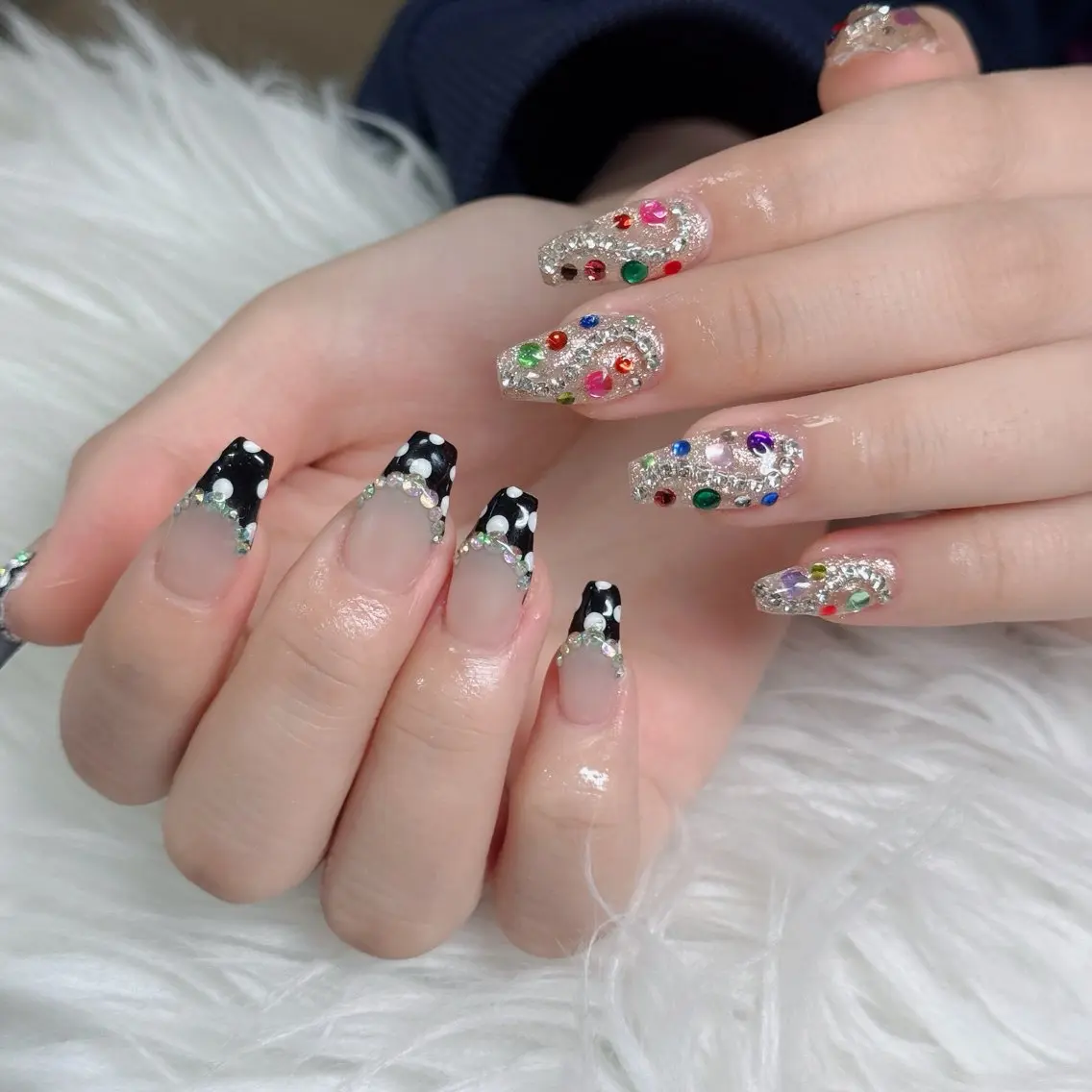 ネイル フットネイル フレンチネイル グラデーション 韓国ネイル ロングネイル ハンドネイル Hani Nail Salonのネイルデザイン