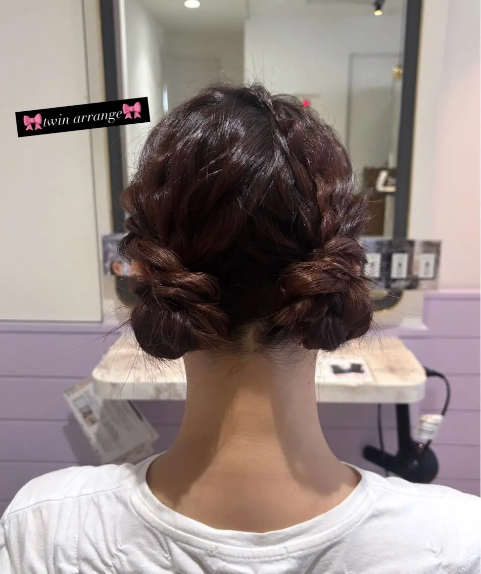ヘアアレンジ お団子ヘア 松永 瑠奈のヘアスタイル