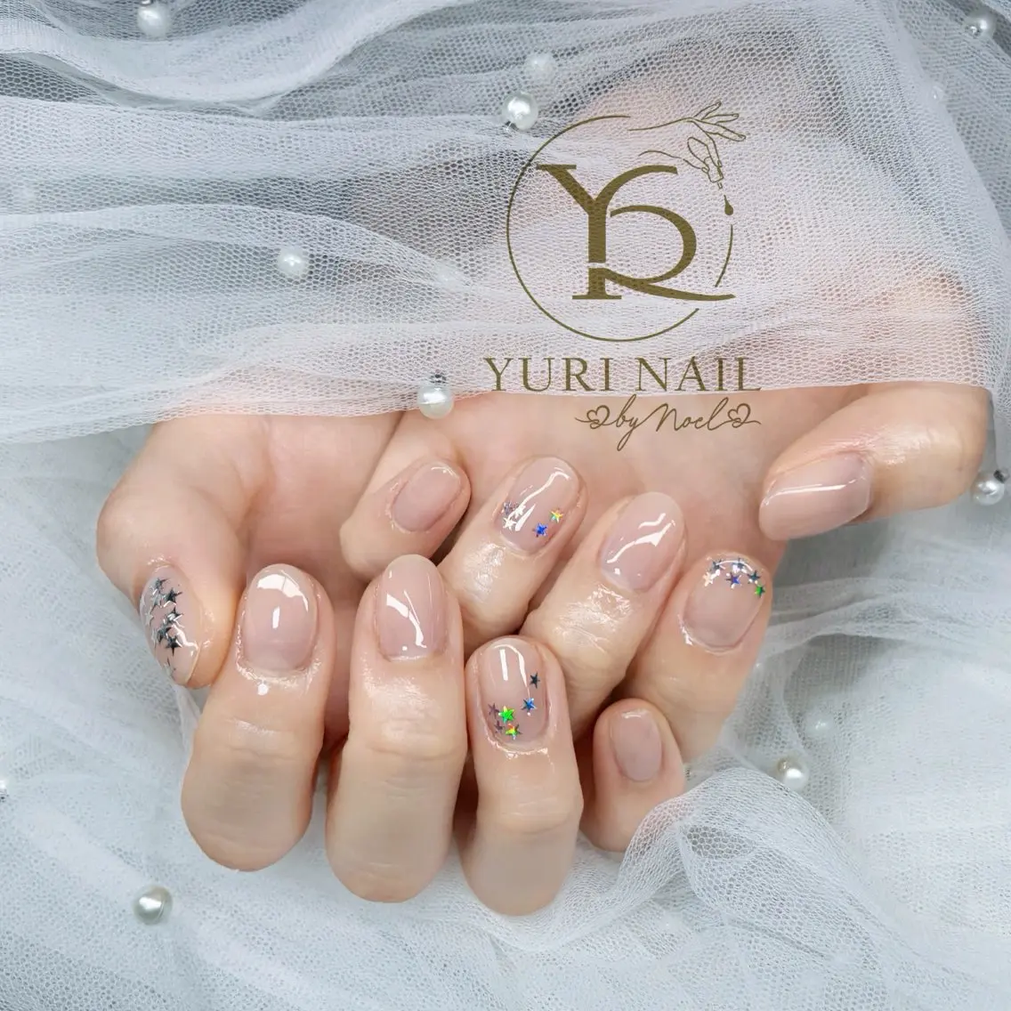 ネイル チークネイル フットネイル グラデーション 韓国ネイル 持ち込み ハンドネイル フットネイル ハンドケア YURI Nail NARITAのネイルデザイン