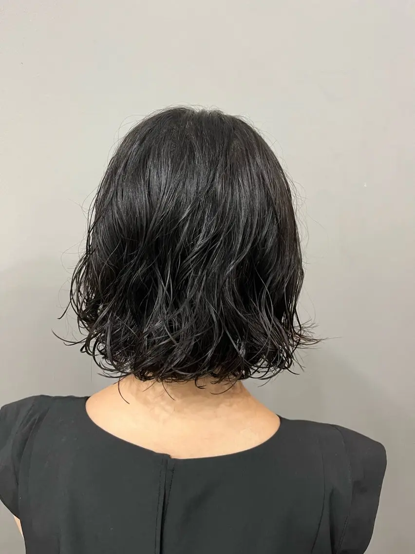 ショート パーマ カット パーマ ショート/ボブ/透明 感カラー/高橋あみのヘアスタイル