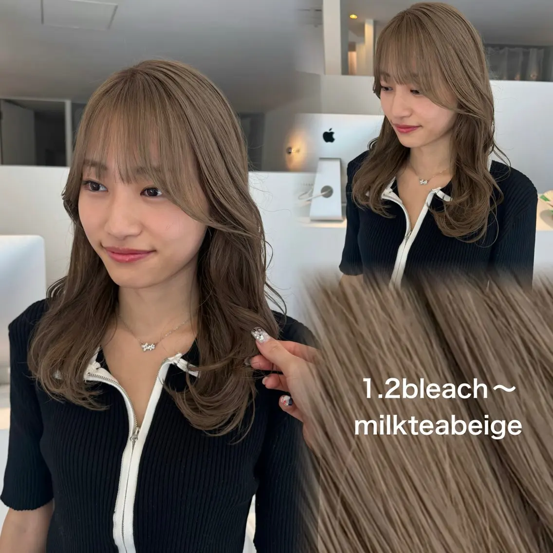 セミロング カラー ブリーチ ダブルカラー インナーカラー ブリーチなしカラー ピンクカラー カット ヘアカラー トリートメント YARD.長田 唯のヘアスタイル