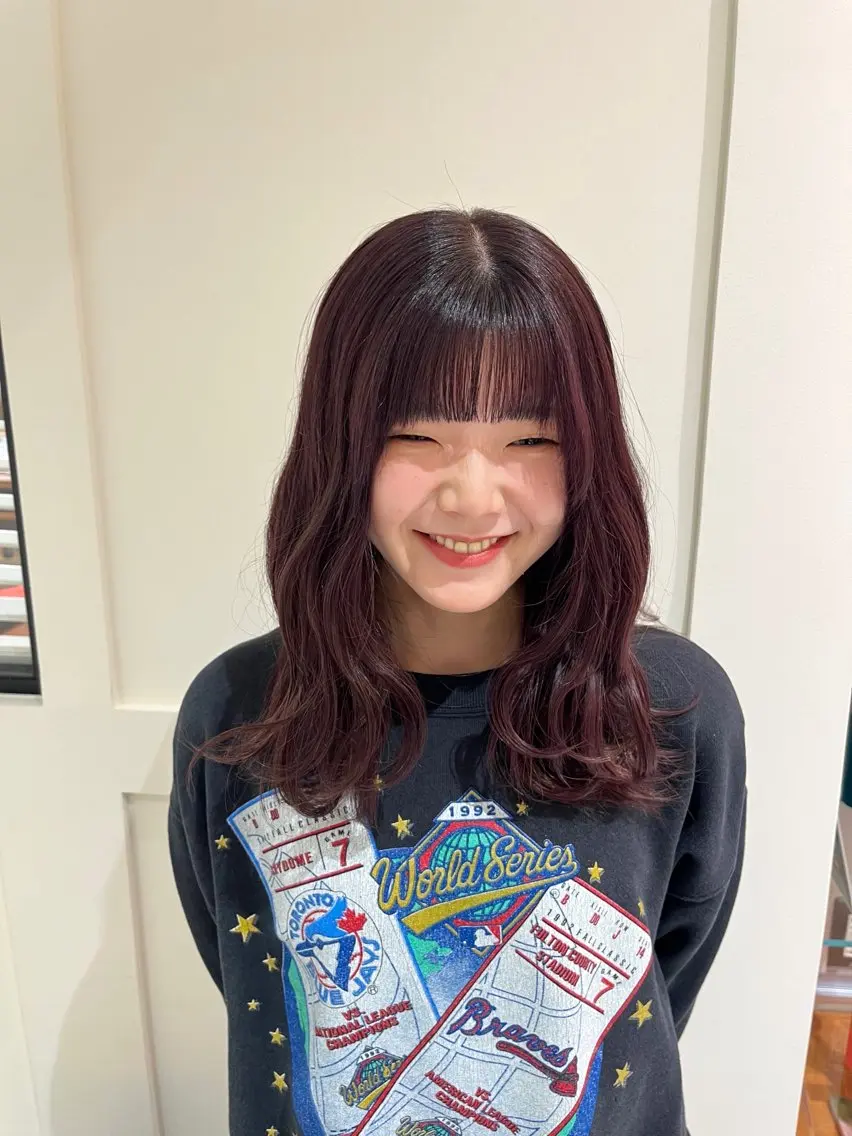 セミロング カラー 門田 楓香のヘアスタイル
