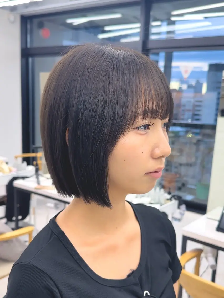 ミディアム ボブ カット てらしぃ /名古屋美容師のヘアスタイル