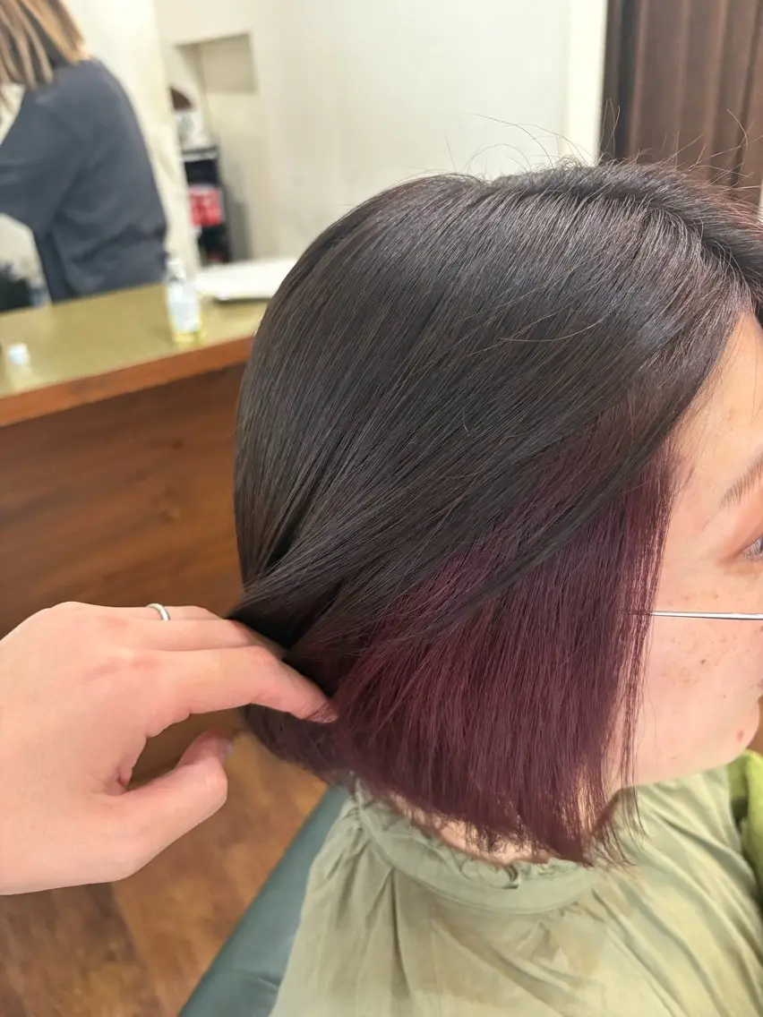 ミディアム カラー ブリーチ インナーカラー Story マリエのヘアスタイル