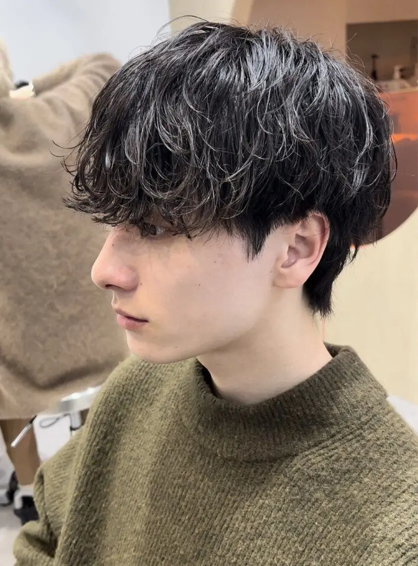 パーマ メンズ センターパート フェードカット メンズパーマ メンズツイストパーマ ツイストスパイラルパーマ カット パーマ メンズ/レディース きくた　みずきのヘアスタイル