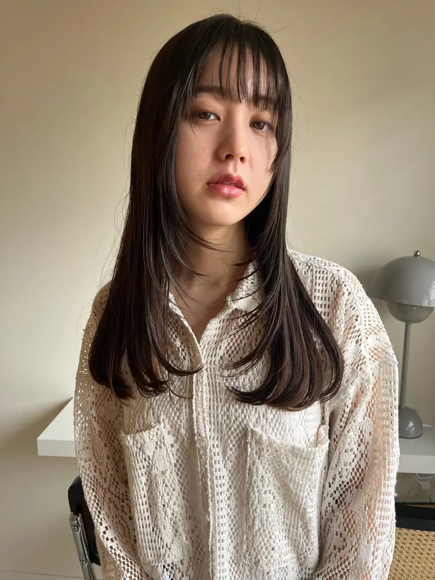 前髪カット+カラーの写真
