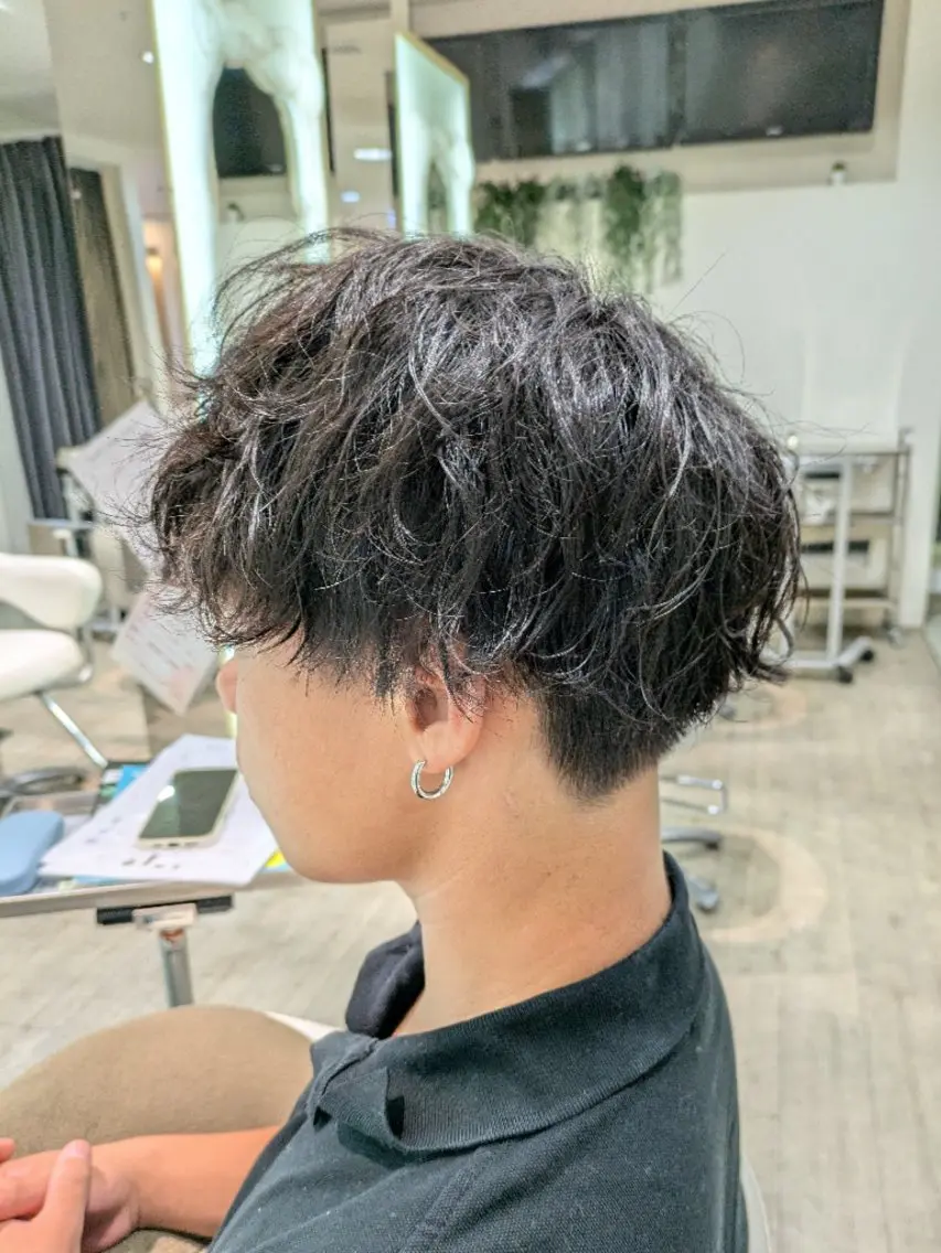 ショート メンズ カット パーマ 小川 健治✨のヘアスタイル