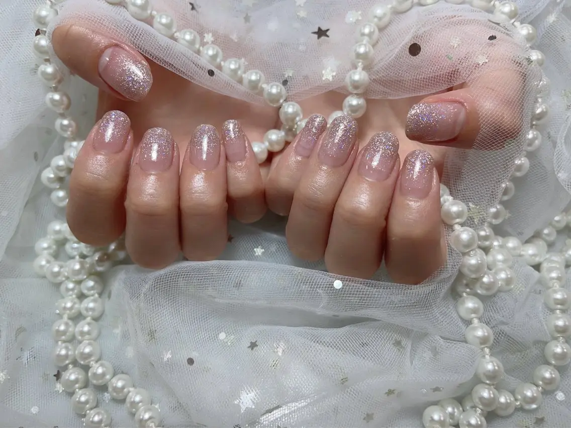 ネイル アートネイル フラッシュネイル フレンチネイル ガラスフレンチ グラデーション M2beauty Renaのネイルデザイン