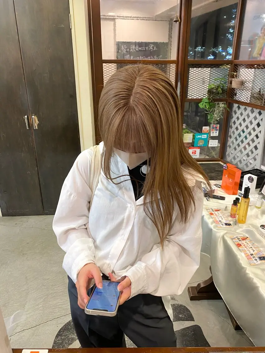 ロング カラー ウチダ ユウヤのヘアスタイル
