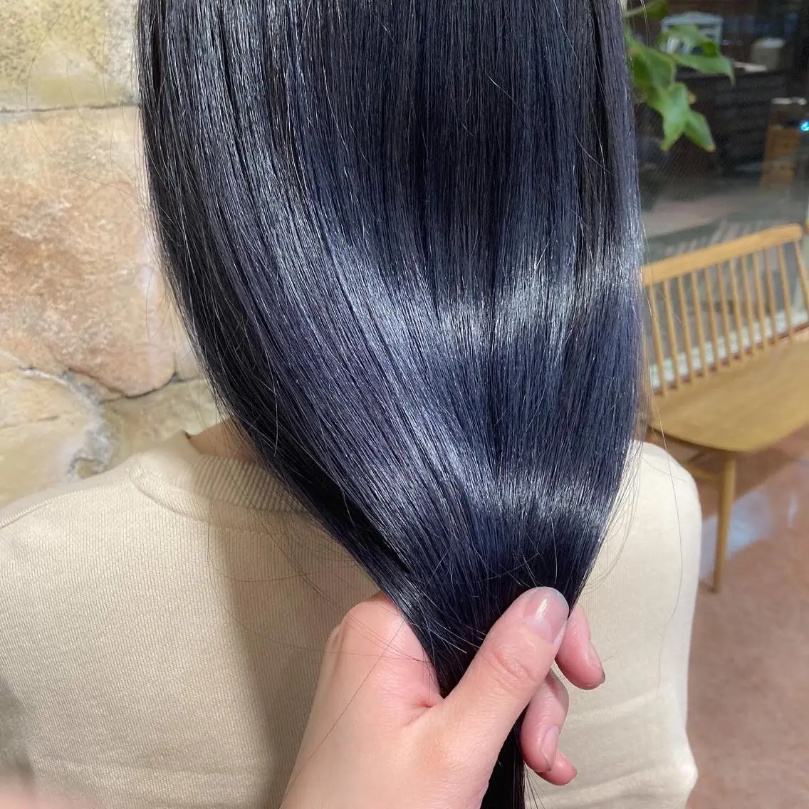 ロング カラー カット 縮毛矯正 トリートメント 水島 悠香子のヘアスタイル