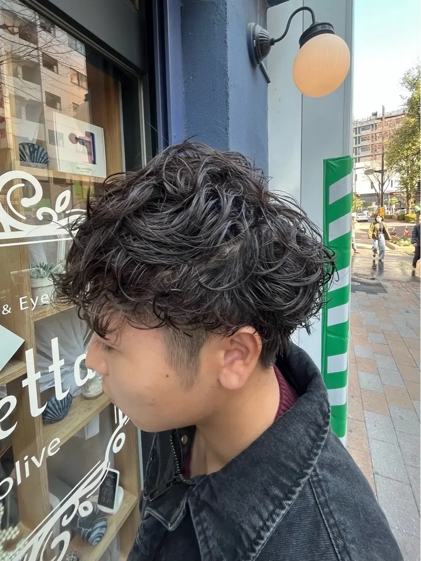 パーマ メンズ カット パーマ ヤシロケンタ メンズ特化のヘアスタイル