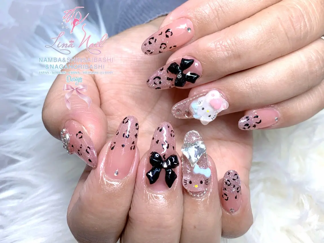ネイル チークネイル 桜ネイル フラッシュネイル フットネイル ジェルネイル リナネイル 長堀橋店／東心斎橋店のマツエク・マツパデザイン