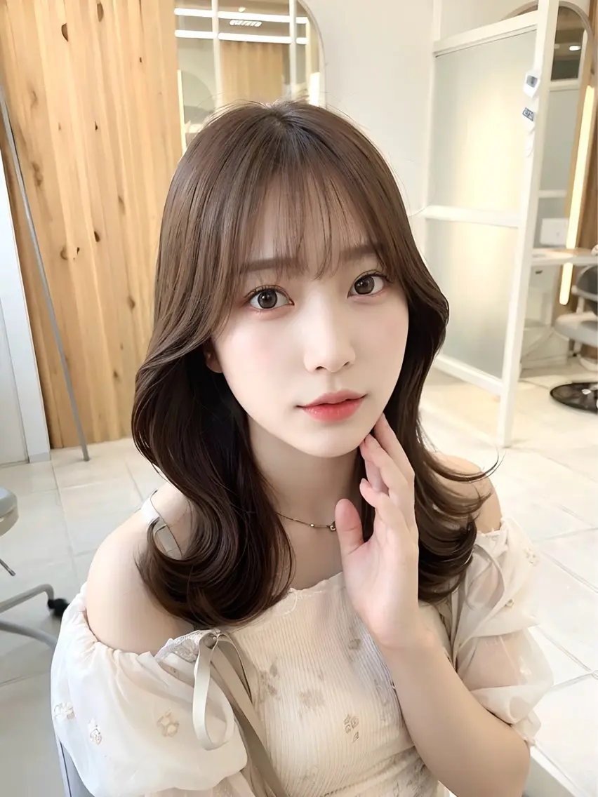 ミディアム カラー カット ヘアカラー トリートメント 🇰🇷韓国風くびれ ヘア🇰🇷中村優大のヘアスタイル