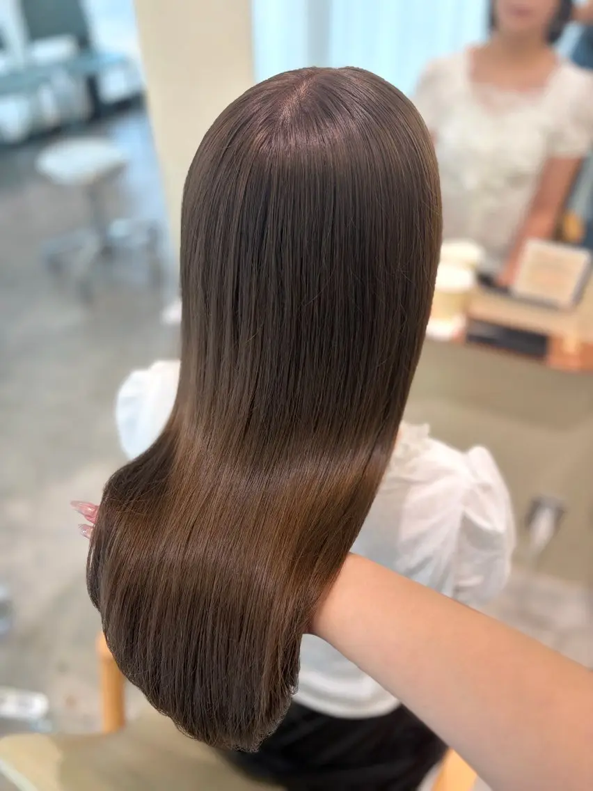 セミロング カット ヘアカラー Ririka /透明感カラーのヘアスタイル