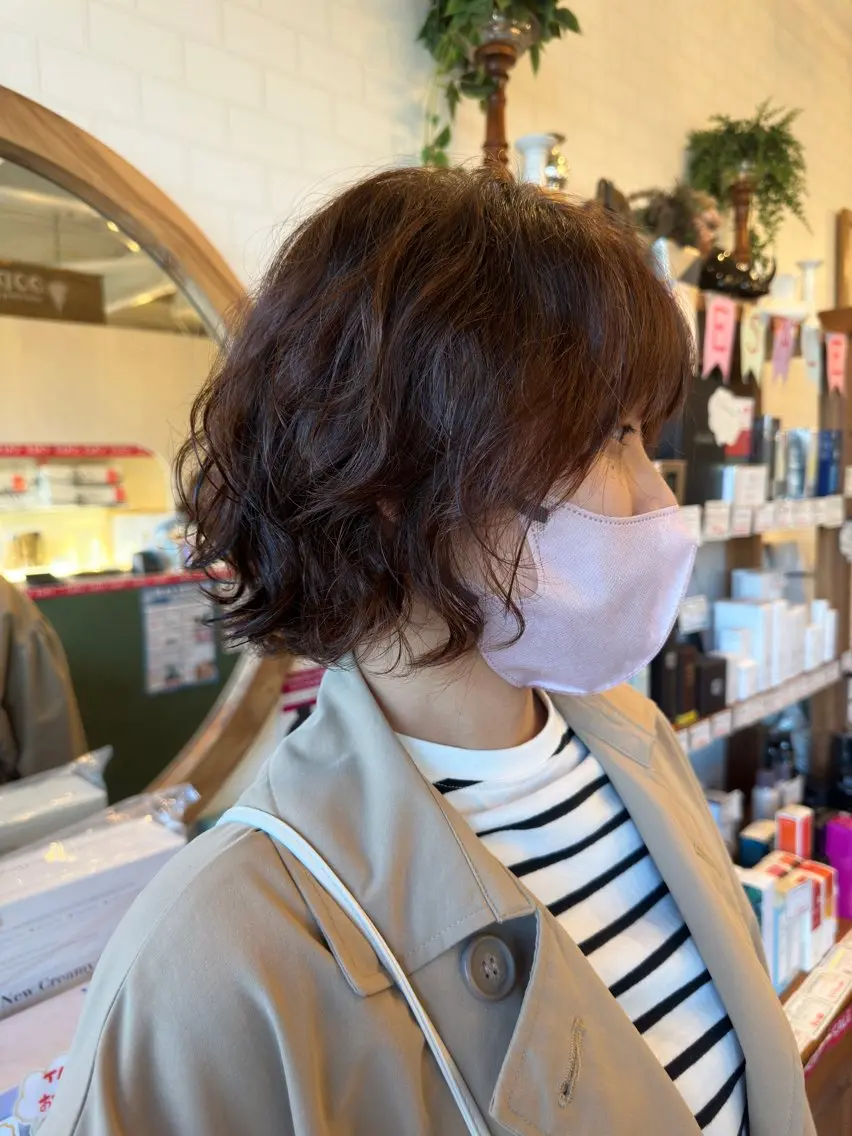 ミディアム パーマ ミディアムパーマ 加藤 大河のヘアスタイル