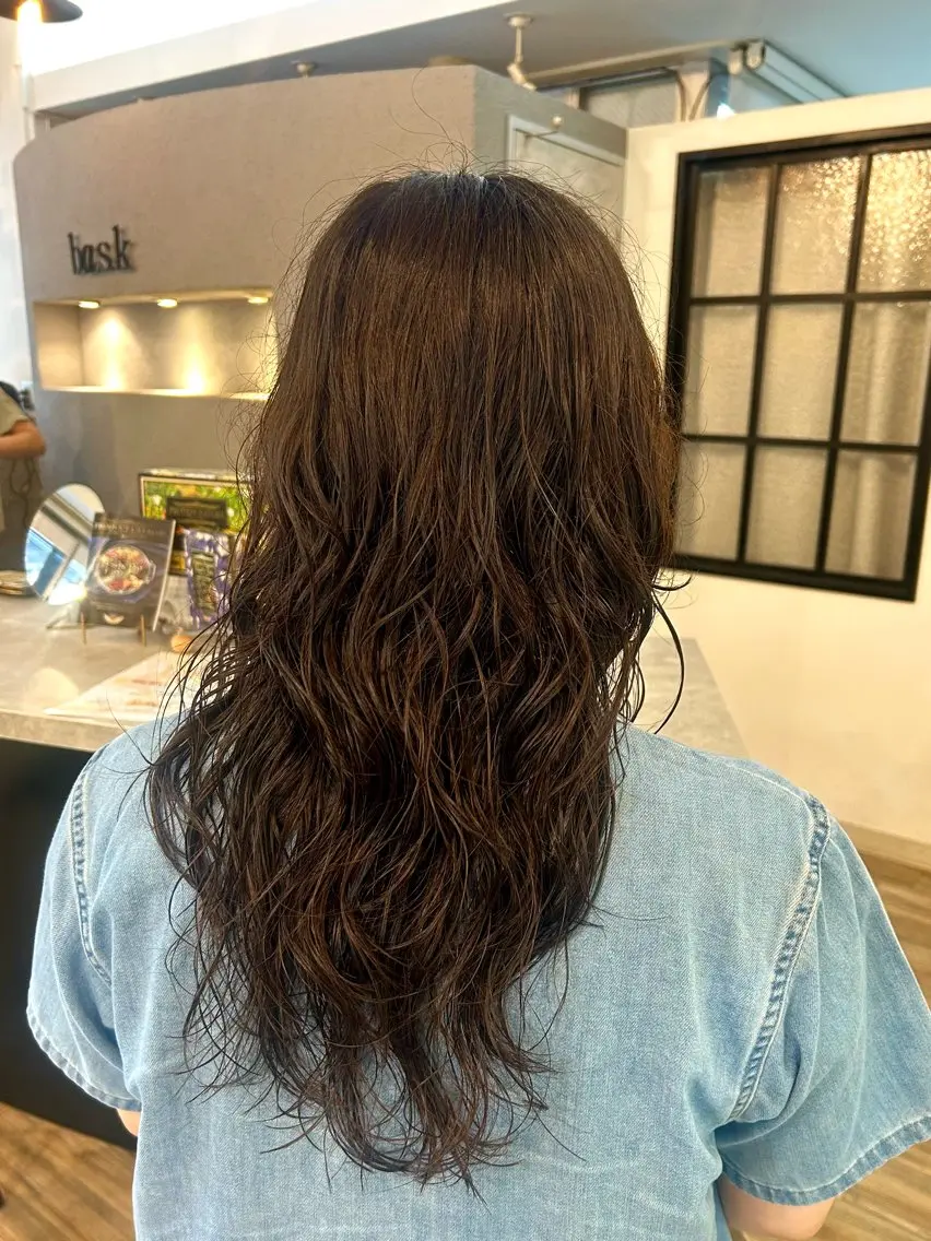 セミロング パーマ ブリーチ／ヘアセット 🪞🌙minamiのヘアスタイル