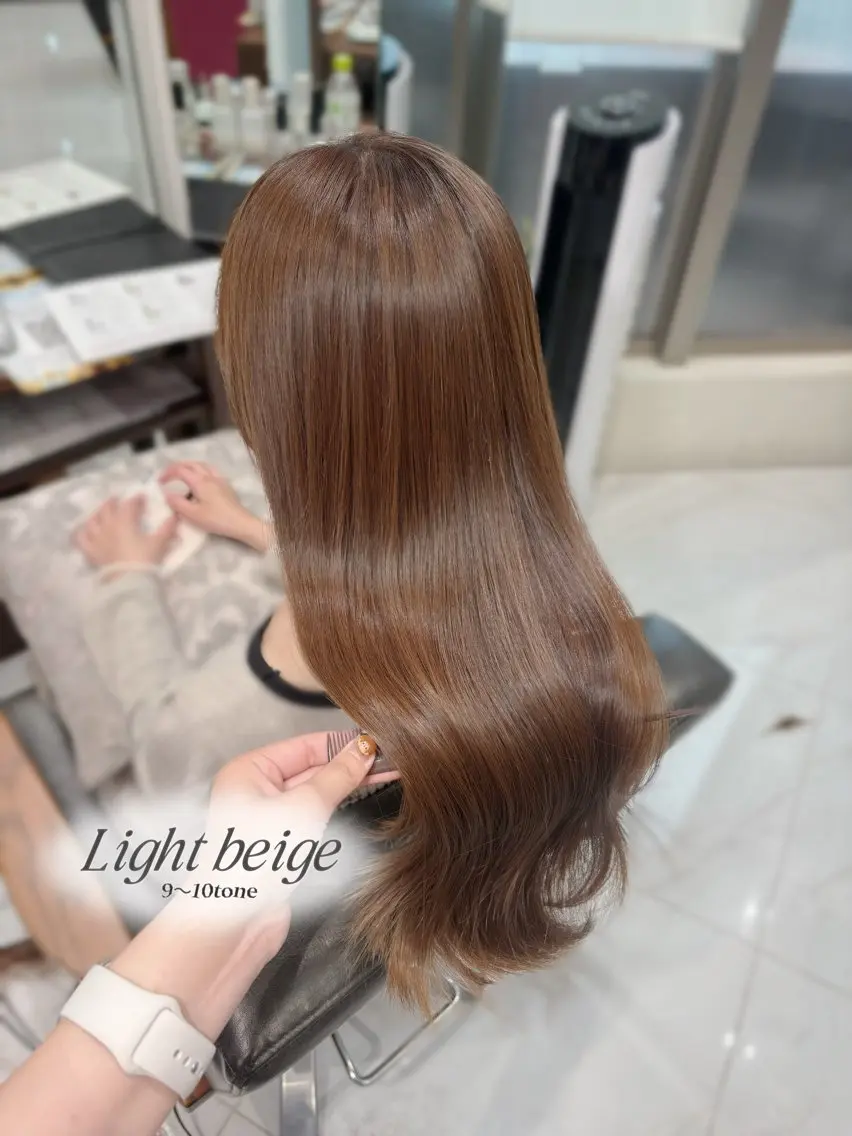 ロング カラー ベージュカラー 透明感カラー カット ヘアカラー momo🍑/顔周り カット指名No.1のヘアスタイル