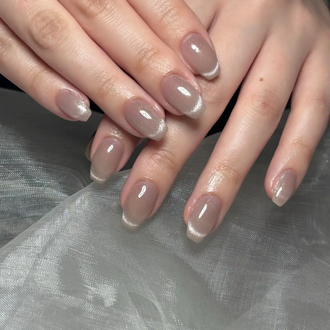 ネイル ジェルネイル マグネットネイル ワンカラーネイル ハンドネイル Nailsalon BLOOM🌷 山崎のネイルデザイン