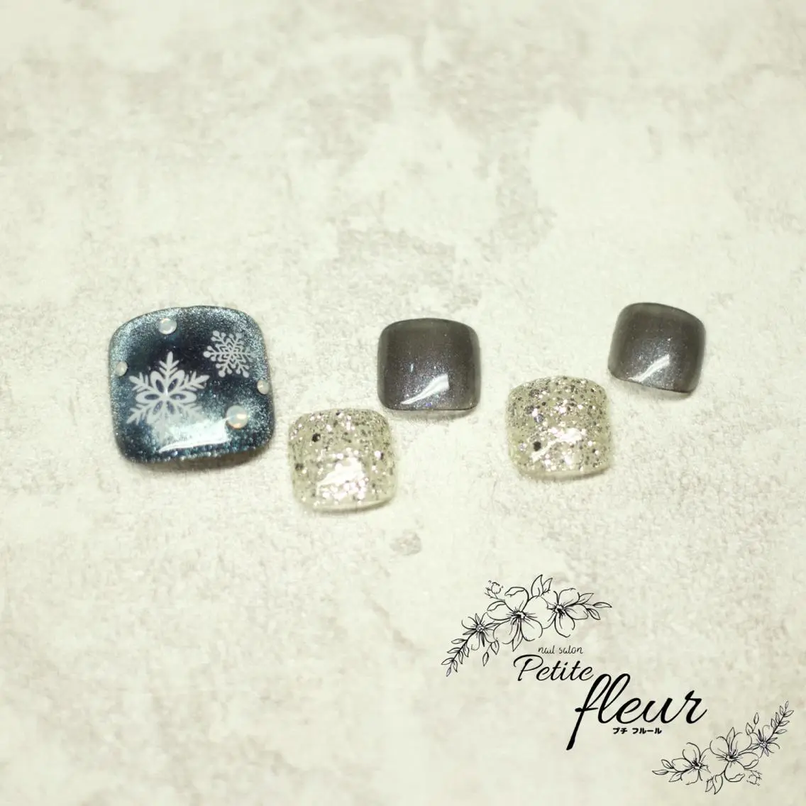 ネイル フットネイル マグネットネイル ❁⃘*。Petite fleur❁⃘*りさのネイルデザイン