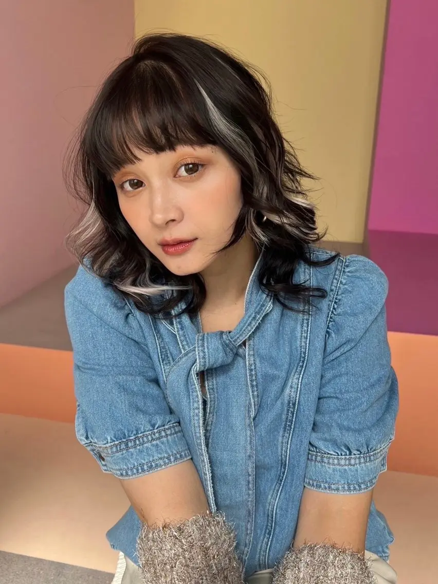 ミディアム カラー 🦄垢抜けボブ特化× 暖色カラー未来🦄のヘアスタイル