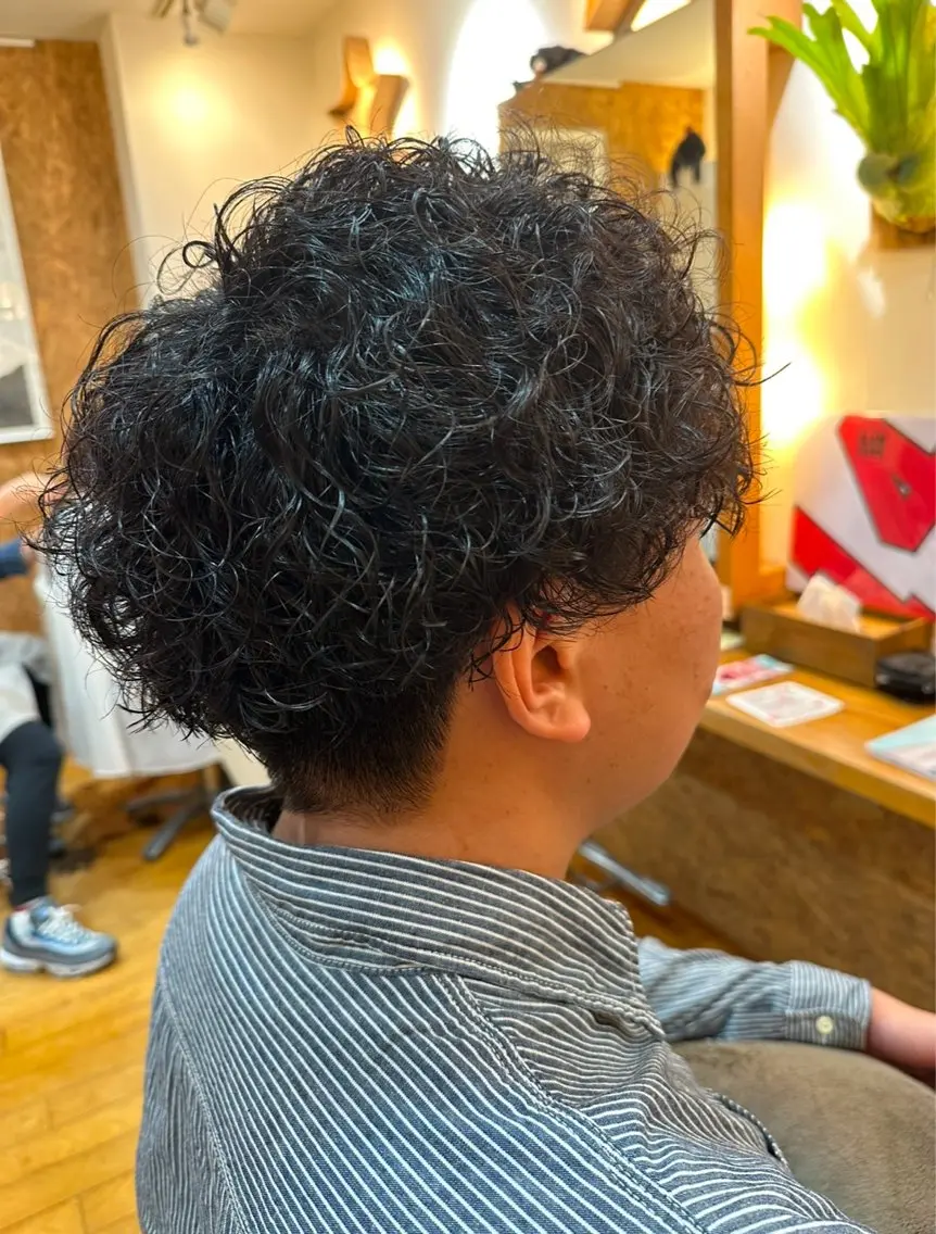 メンズ メンズパーマ カット パーマ 伊藤 聖也のヘアスタイル