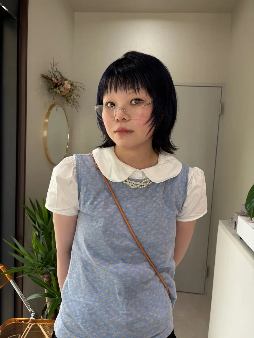 ショート カラー ブルーカラー ブルーラベンダー ラベンダーカラー ヘアカラー トリートメント REINA /nёn/女性限定のヘアスタイル