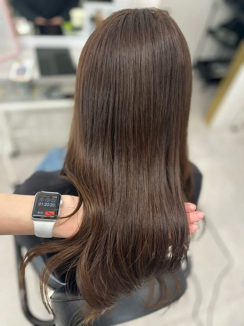 セミロング カラー ブラウンカラー 🫧ぷる艶カラー🫧 Yuubi🦩のヘアスタイル