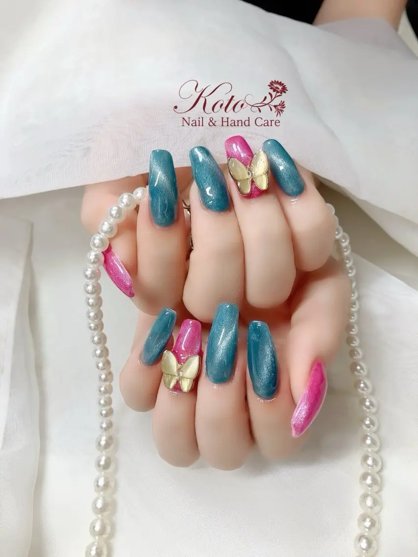 ネイル 長さ出し ジェルネイル 持ち込み ニュアンスネイル 赤色 ハンドネイル Nail Salon KOTOのネイルデザイン