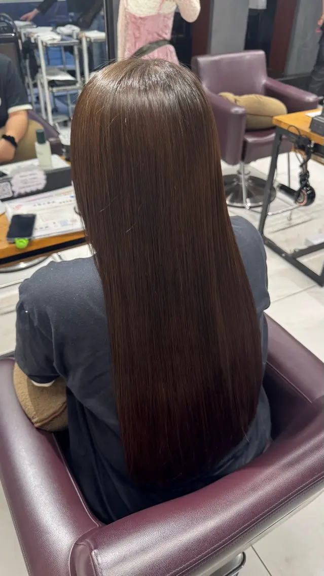 ロング カラー 髪質改善 ヘアカラー ツヤ髪髪質改善カラー 🫧/ボブ/RUKAのヘアスタイル