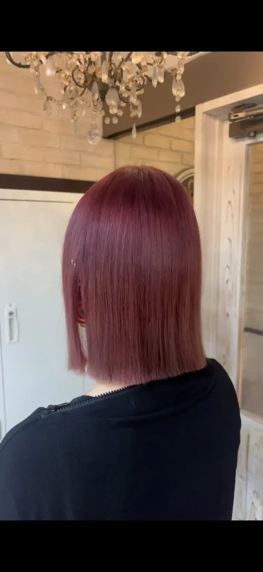 カラー ブリーチ ボブ ヘアカラー 西山 ミユのヘアスタイル
