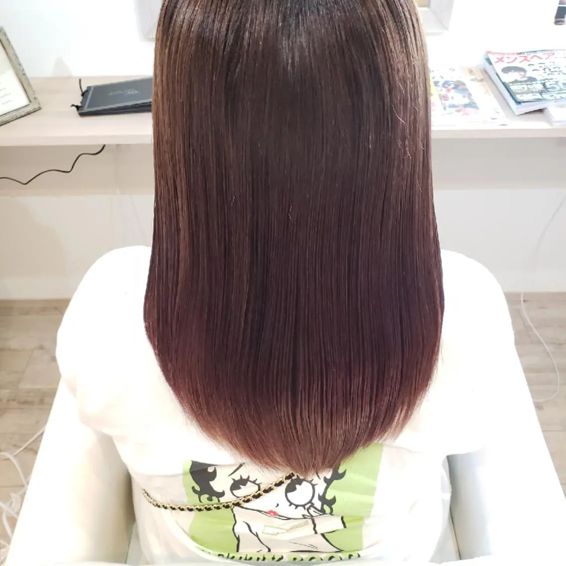 セミロング 縮毛矯正 Poly-F... ayaのヘアスタイル