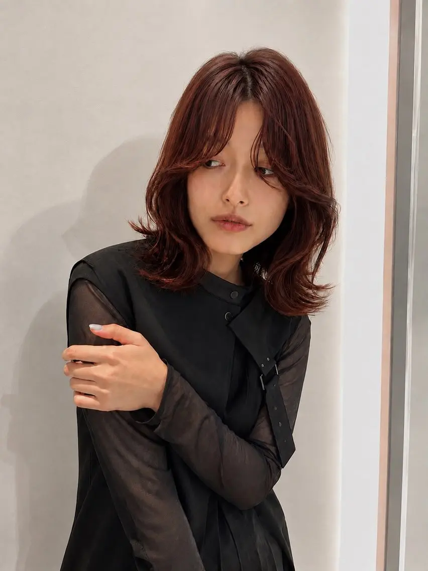 ミディアム カラー 笠原 健人のヘアスタイル
