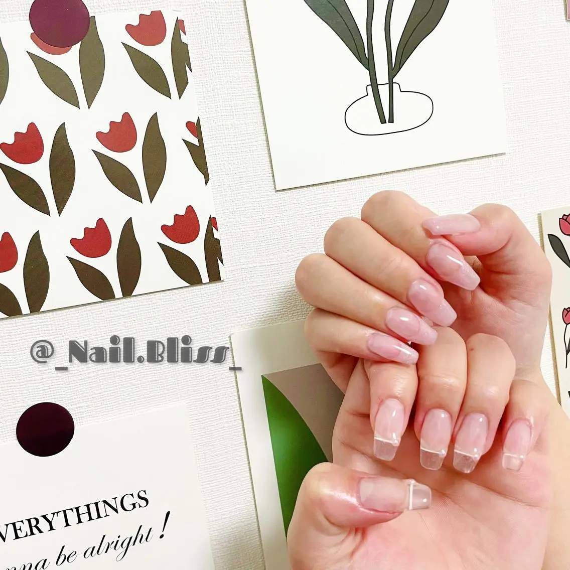ネイル クリアネイル ハンドネイル NAIL BLISSのネイルデザイン