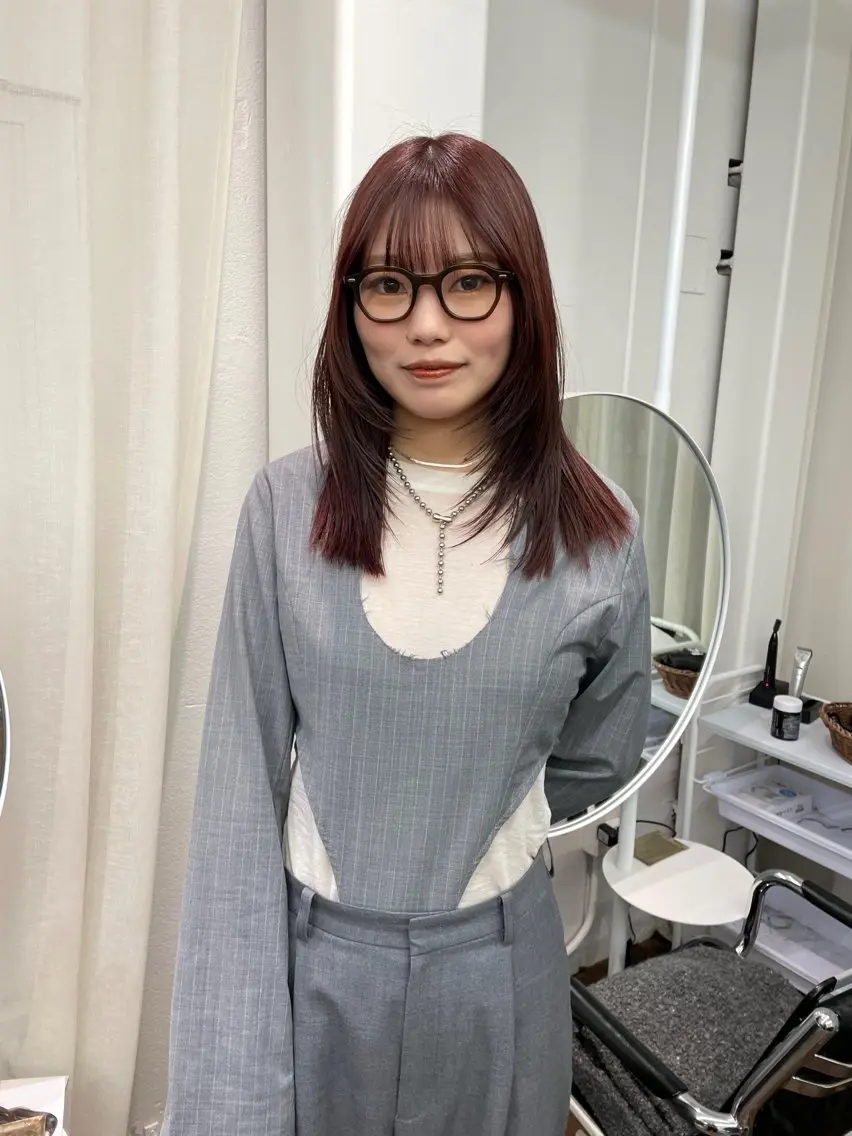 セミロング カラー カット ヘアカラー トリートメント レイヤーカット🎀 kanaのヘアスタイル