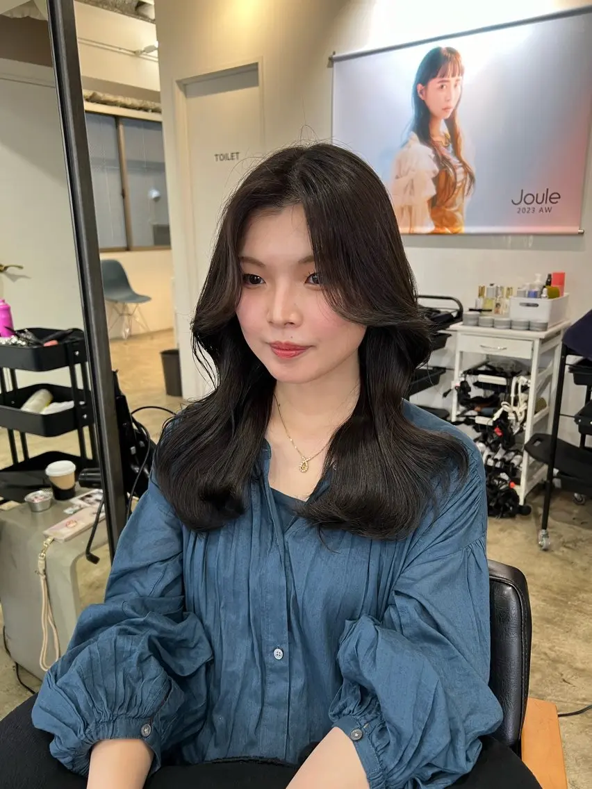 セミロング くびれヘア カット ヘアカラー 【韓国風くびれヘア】 joule小木曽輝のヘアスタイル