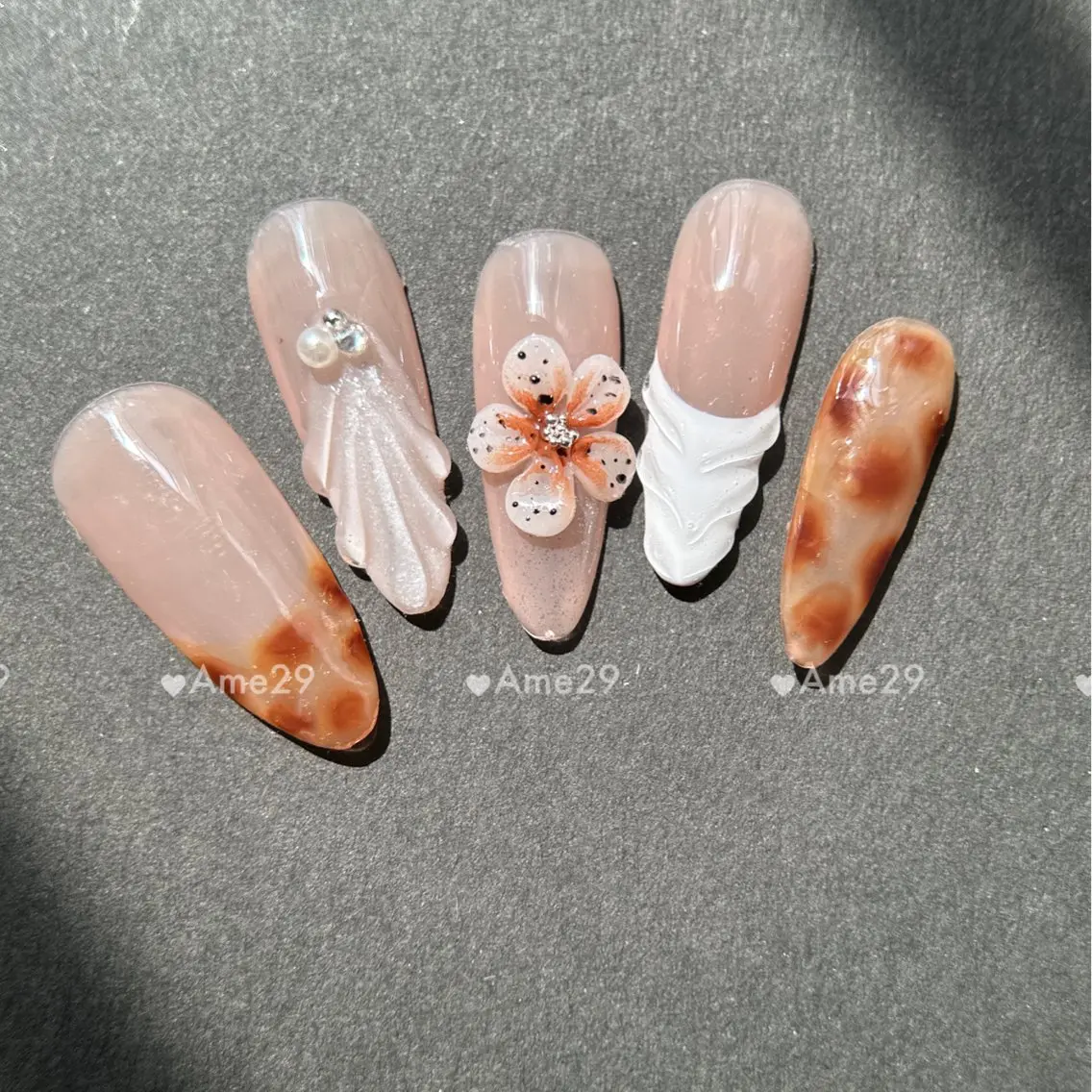 ネイル 長さ出し ネイルチップ AME29 Nail ネイルサロンのネイルデザイン