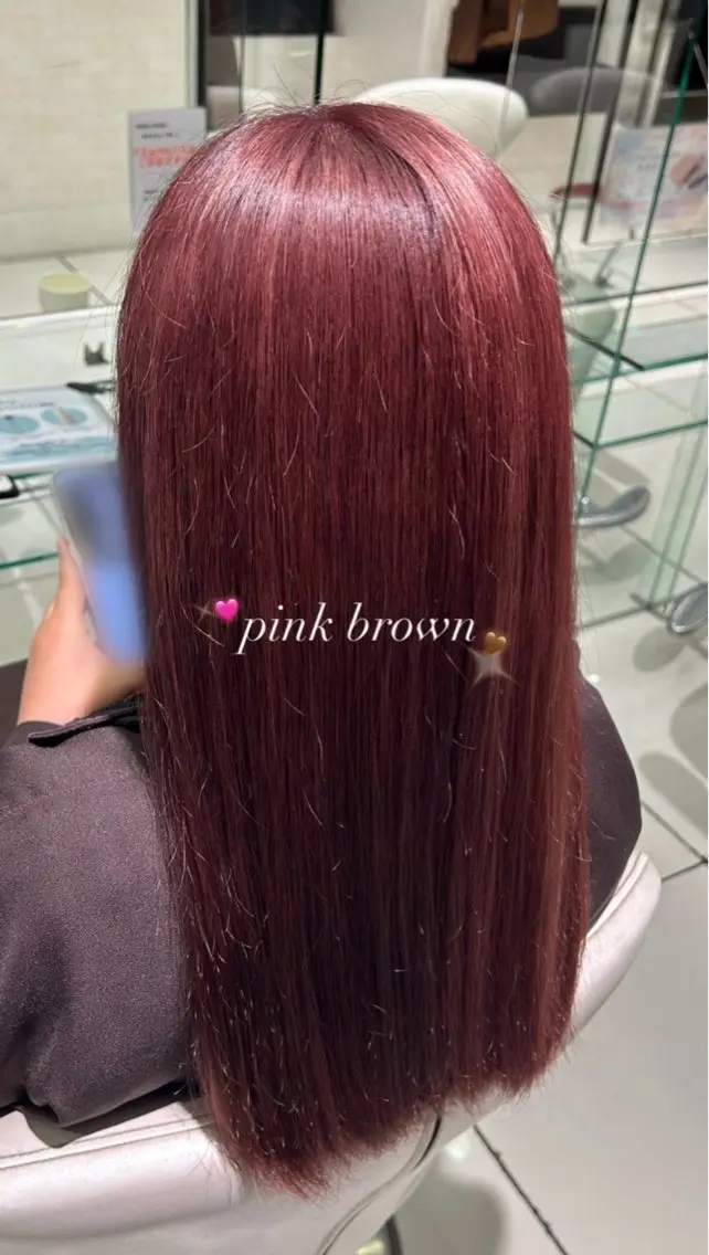 カラー ブラウンカラー ピンクカラー ヘアカラー ✧ひなた✧︎ EARTH北習志野店のヘアスタイル