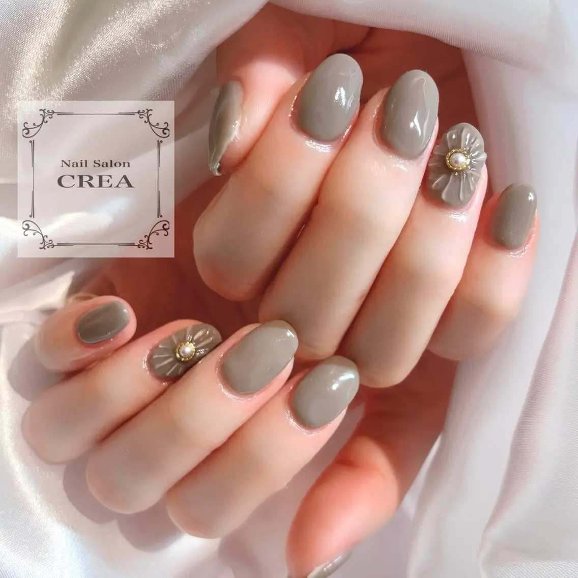 ネイル フラワーネイル ジェルネイル ぷっくりネイル シンプルネイル NailSalon CREAのネイルデザイン