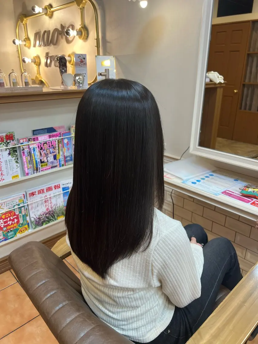 ロング 縮毛矯正 カラーモデル募集中! 藤村 優華のヘアスタイル