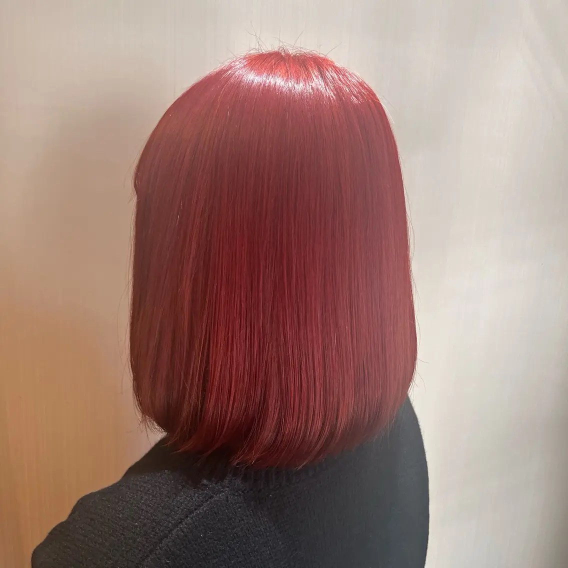 ミディアム カラー ブリーチ ダブルカラー レッドカラー おくだ　りお /ハイトーンカラーのヘアスタイル