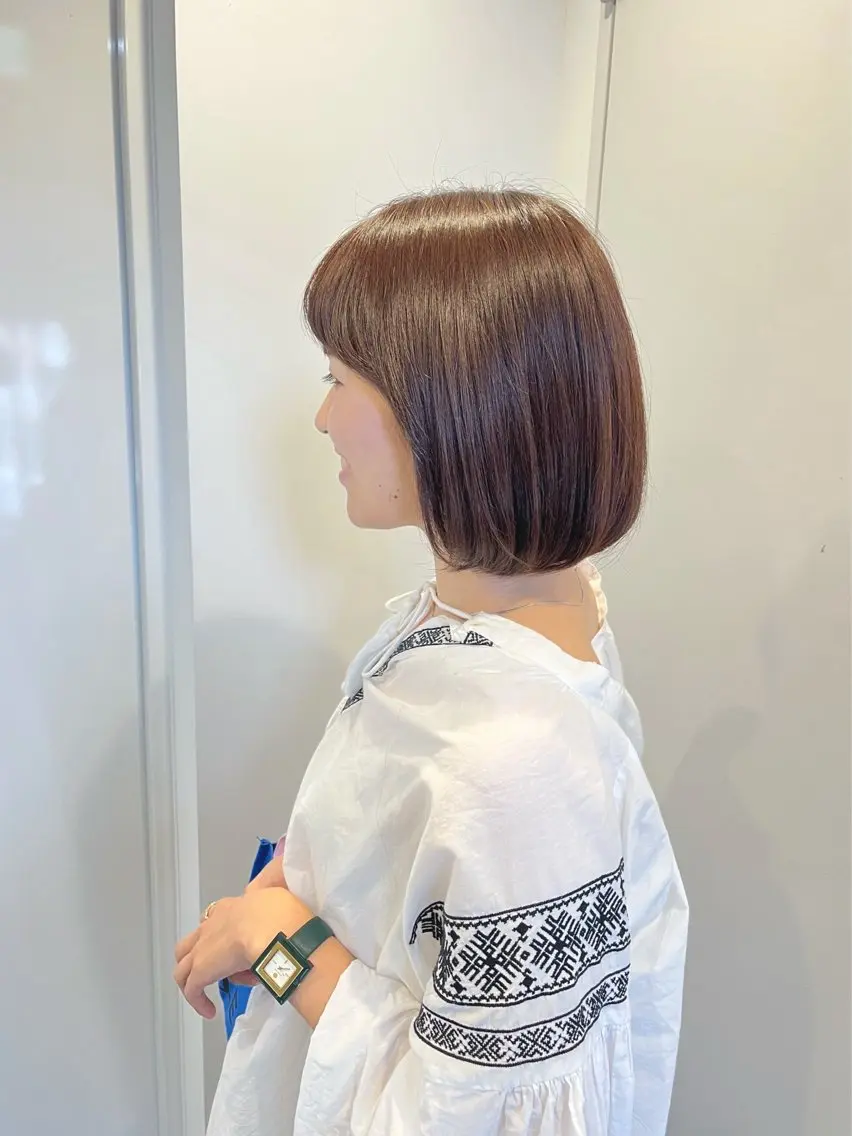 ショート カラー ブラウンカラー HIMENO🫧 stylist🤍のヘアスタイル