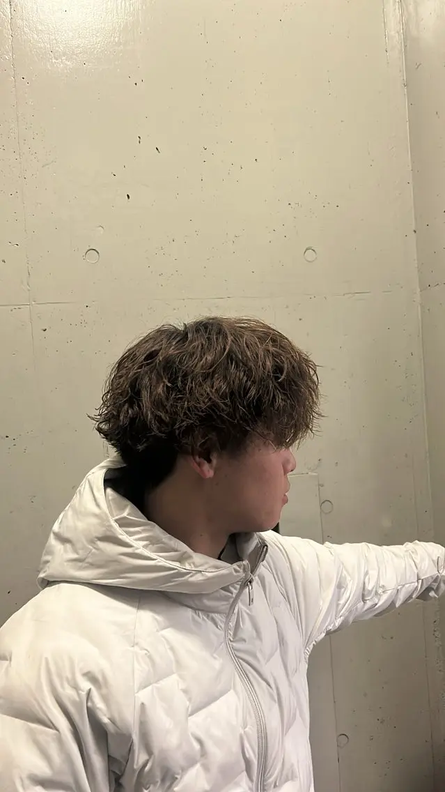 メンズ マッシュ メンズパーマ 刈り上げ カット パーマ 川津 由優暉のヘアスタイル