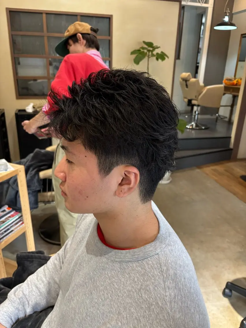 ショート メンズ カット パーマ 鹿児島 TSUBASAのヘアスタイル